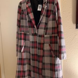 COPY - Pink Plaid blazer coat